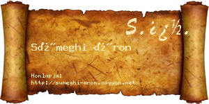 Sümeghi Áron névjegykártya